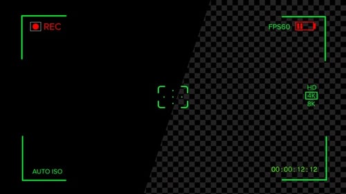 Camcorder Screen Interface With Low Battery Signal