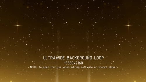 Ultrawide Gold Show Stage Particles