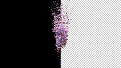 Confetti Splash with alpha channel