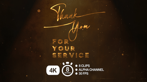 Merci pour votre service Animation de texte