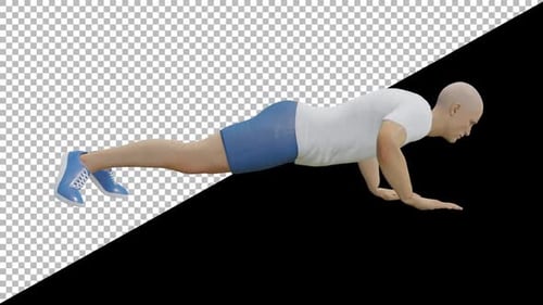 Push Ups exercise fitness workout animated