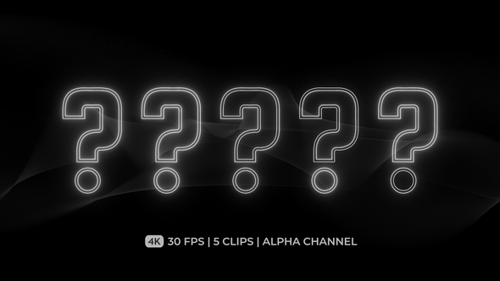 Animation scintillante en forme de point d'interrogation