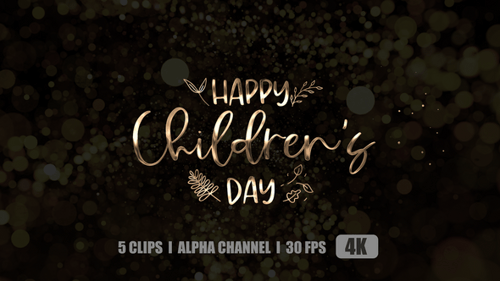 Animation textuelle heureuse pour la fête des enfants