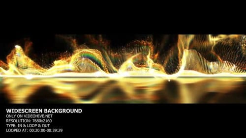 Holiday Gold Waves Background