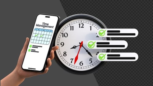 3D Animation of Time Management | Alpha Channel