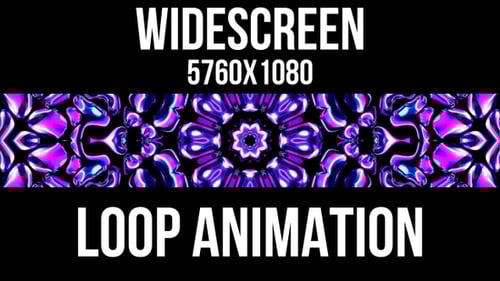Abstract Kaleida Purple Widescreen Background Loop
