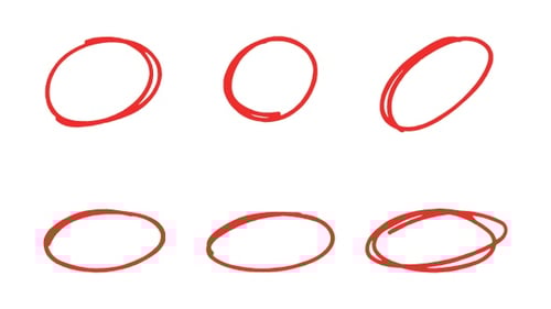 Hand-Drawn Red Circles and Ovals Animation