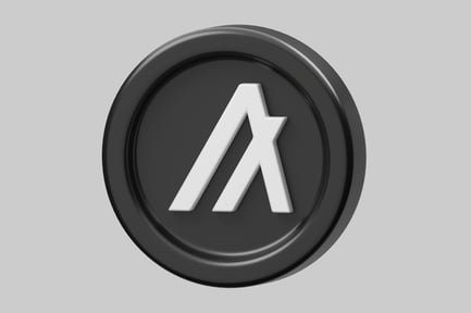 Preview: Circular object with white logo