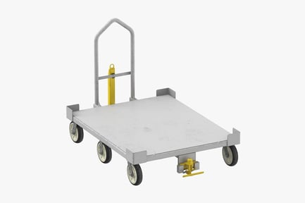 Aperçu: Grand chariot industriel remorquable avec attelage