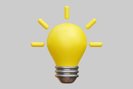 Preview: Bright Yellow Lightbulb Shining With Creative Ideas
