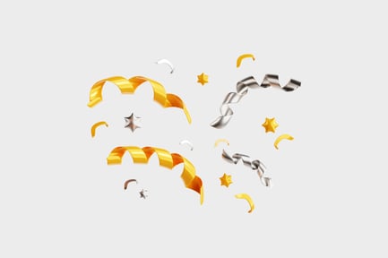 Preview: 3D Curved Gold Confetti