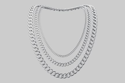 Preview: Silver layered chain necklaces jewelry