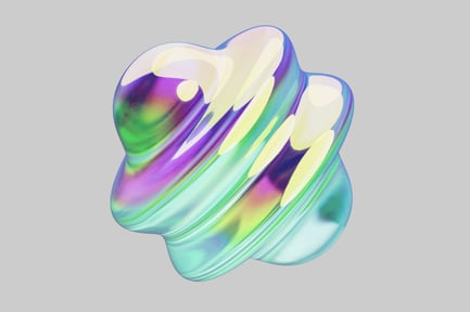 Preview: Iridescent blob with highlights