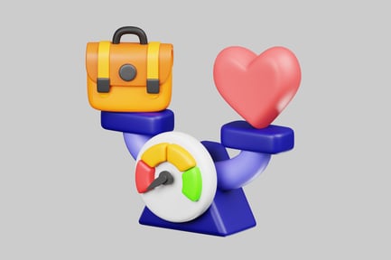 Preview: Cartoon balance: work vs love