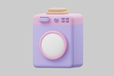 Preview: Cartoon washing machine appliance interior