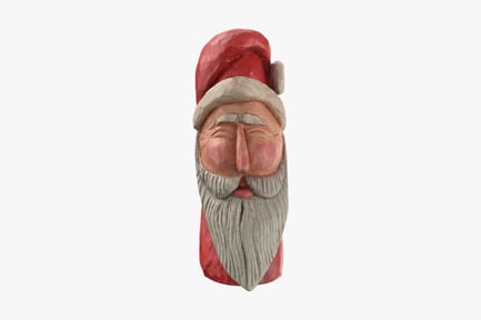 Aperçu: Figurine Jolly Santa Claus sculptée à la main