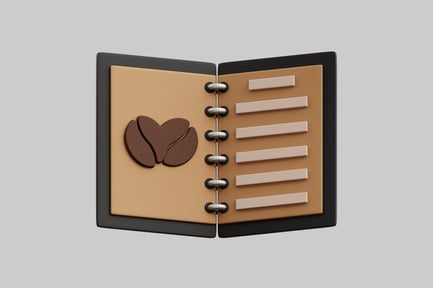 Vorschau: Menübuchsymbol für Kaffeebohnen