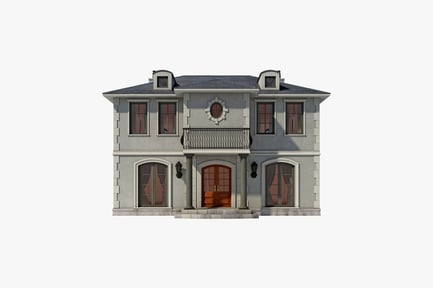 Preview: Two-story house with shutters and balcony