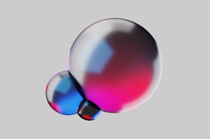 Preview: Iridescent spheres abstract geometry