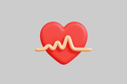 Vista previa: Corazón con línea ondulada