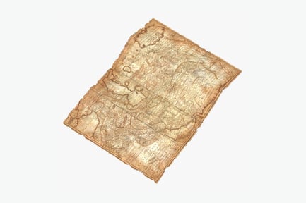 Aperçu: Carte au trésor ancienne de terres lointaines