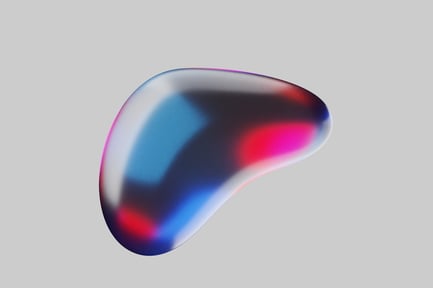 Preview: Iridescent blob gradient abstract shape
