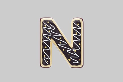 Preview: Letter n cookie font treat