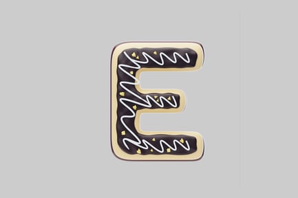 Preview: Letter e cookie font
