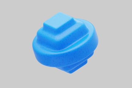 Preview: Rounded square stacked blue shape