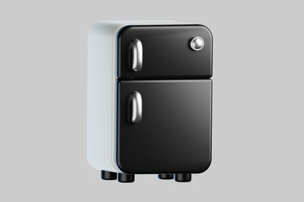 Preview: Retro two-door refrigerator appliance