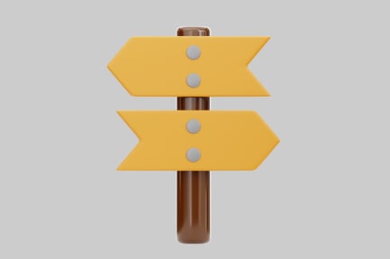 Aperçu: Panneau avec deux flèches