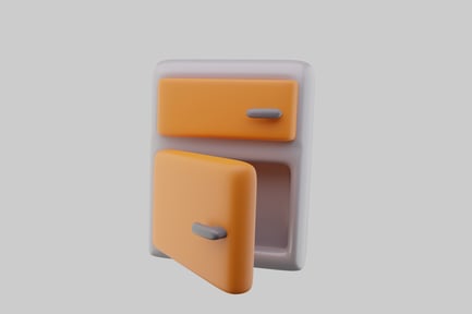 Preview: Orange mini fridge appliance style