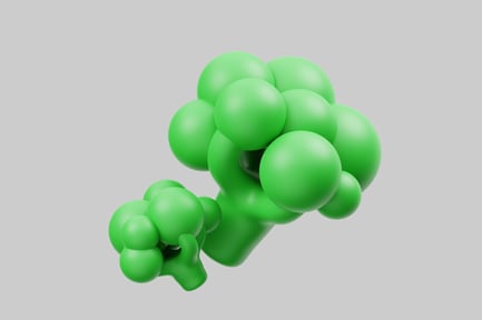 Preview: Green abstract spherical rock formation