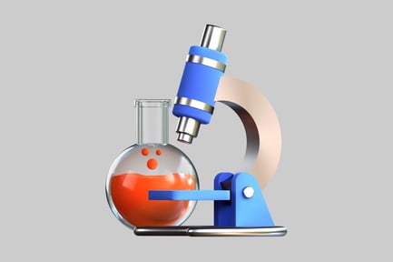 Preview: Microscope and erlenmeyer cartoon