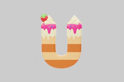 Preview: Letter u dessert topping treat