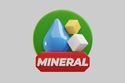 Visualização: Ilustração da composição do suplemento mineral