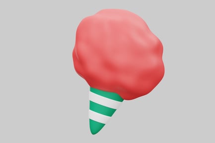 Preview: Cotton candy cone green stripes