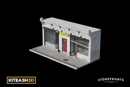 Preview: Kitbash: Storefronts - Abandoned Bike Shop