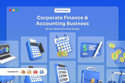 Preview: Finance and Accounting 3D Icon Pack