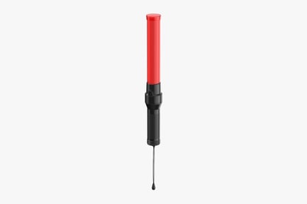 Preview: Illuminated Marshaling Baton: Red LED Traffic Control